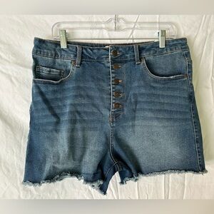 Refuge Medium Wash Jean Shorts